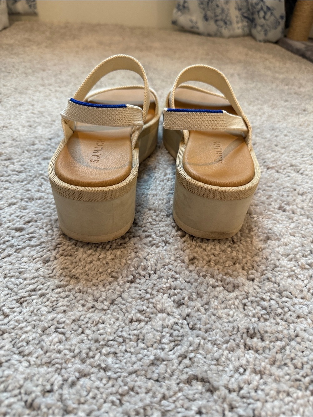 Rothy's Cream Slingback Dual-Strap Sandals - Picture 4 of 7